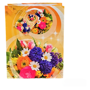 Geschenktüte, medium Blumenmotive